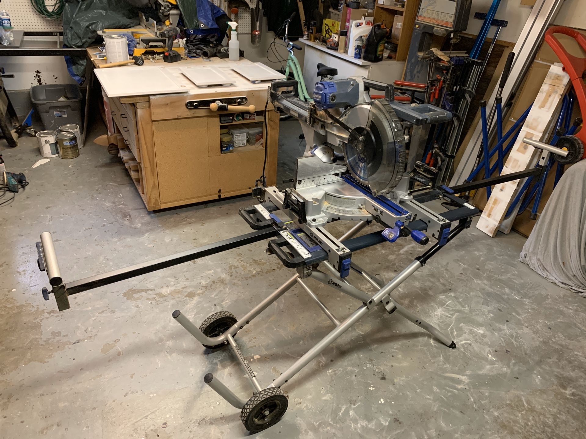 Kobalt Miter Saw with Laser Guide and Mobile Stand for Sale in Lynnwood, WA OfferUp