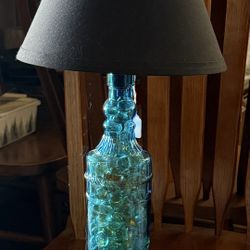 Custom Decorative Lamp with Glass Gems 