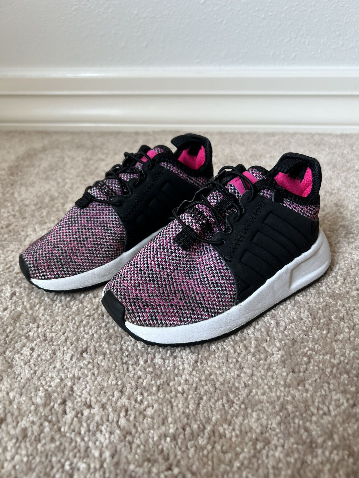 ADIDAS Girl’s Pink and Black Shoe - Size 7