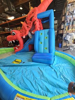 Inflatable Dragon Water Park / Bounce House with Slide & Pump🐉