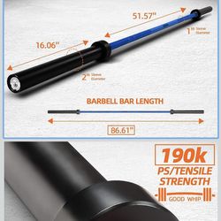 New 7 foot signature Olympic bar weights 45 pounds