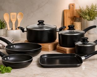 ✨ Upgrade your kitchen with this premium non-stick cookware set,