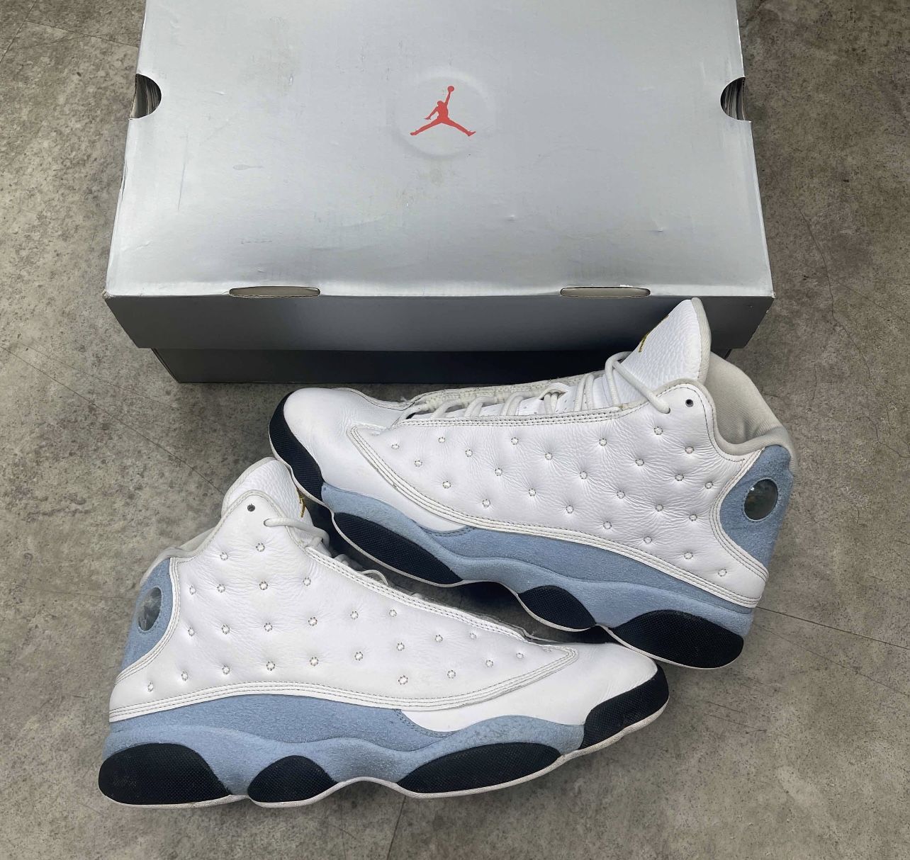 Size 11.5-Jordan 13 Blue Grey-Pre Owned-OG Box