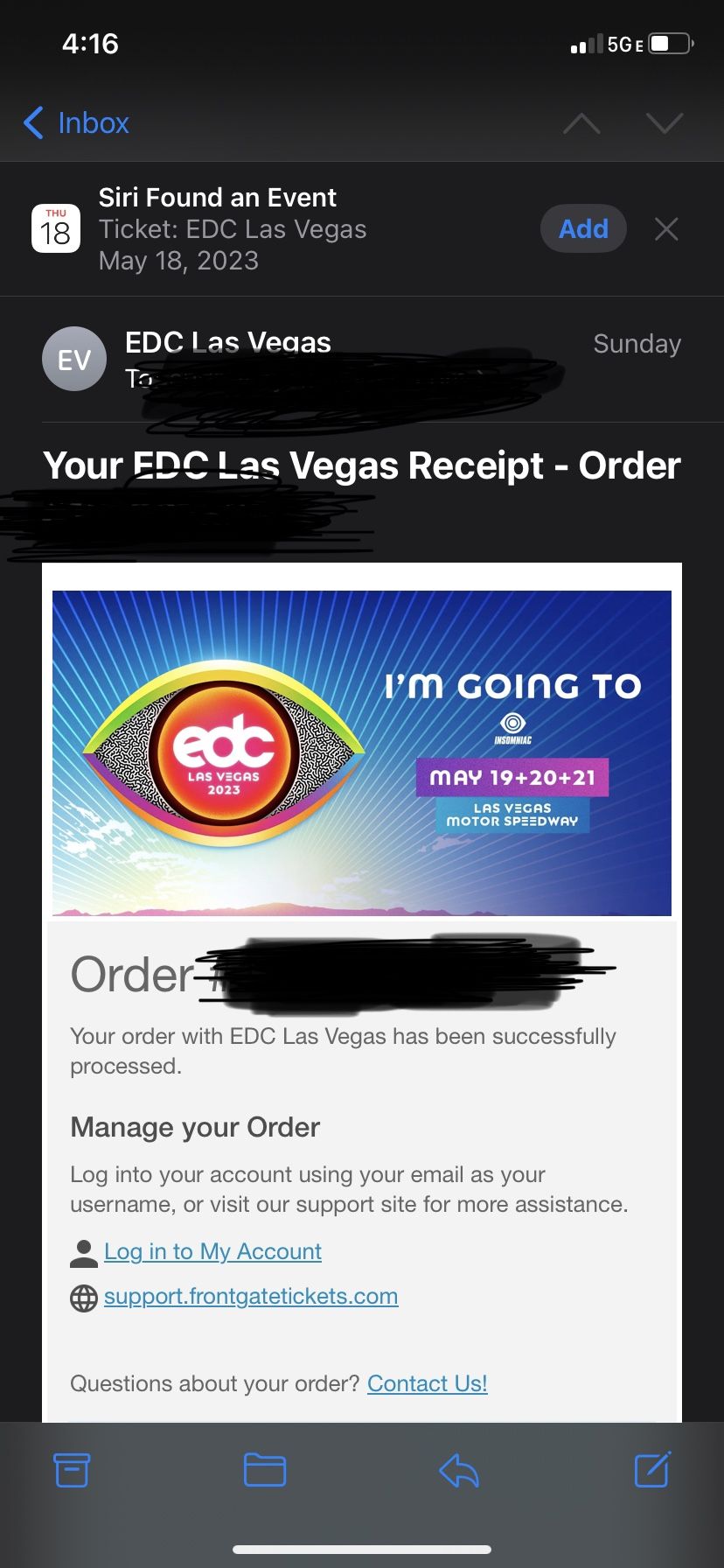 RV Camp Pass For Edc 2023