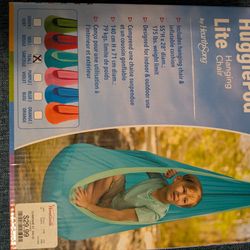 Hanging chair hugglepod teal blue