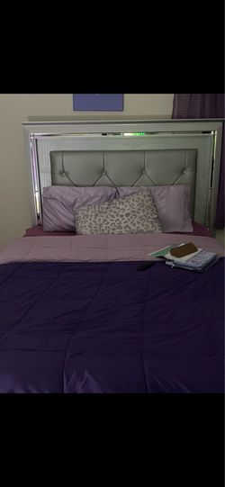 silver bling bed frame