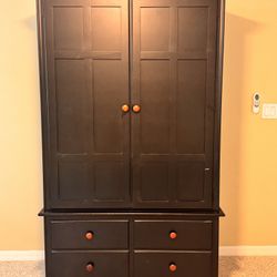 Drexel Studio Armoire / Wardrobe Cabinet – Solid Wood, Tall Storage (76”) 