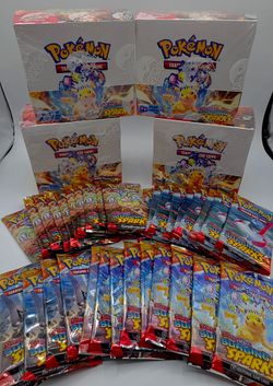 Sealed Pokémon Surging Sparks Lot - 4 Booster Boxes + 33 Packs (CASH ONLY)
