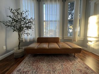 CB2 Leather sectional