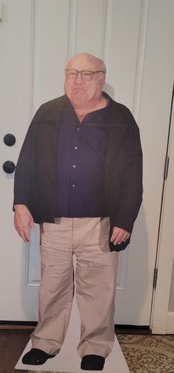 Lifesize Danny Devito Cardboard Cutout | Fun Decoration Perfect for Parties, Events, and Photoshoots | Stands on its own and folds flat for easy stora