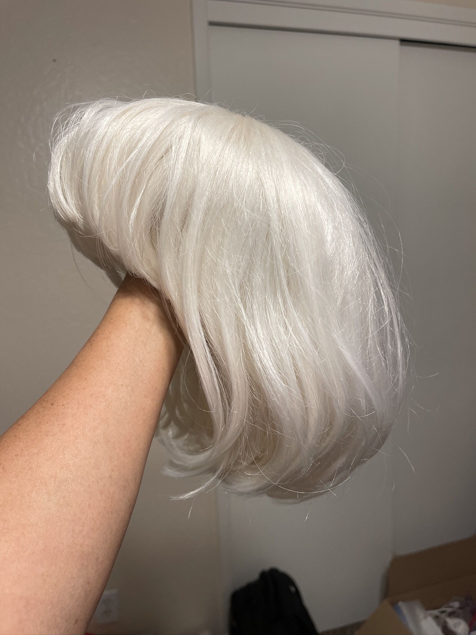 Short White Hair Wig For Halloween