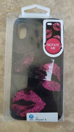 iPhone X case w liquid glitter