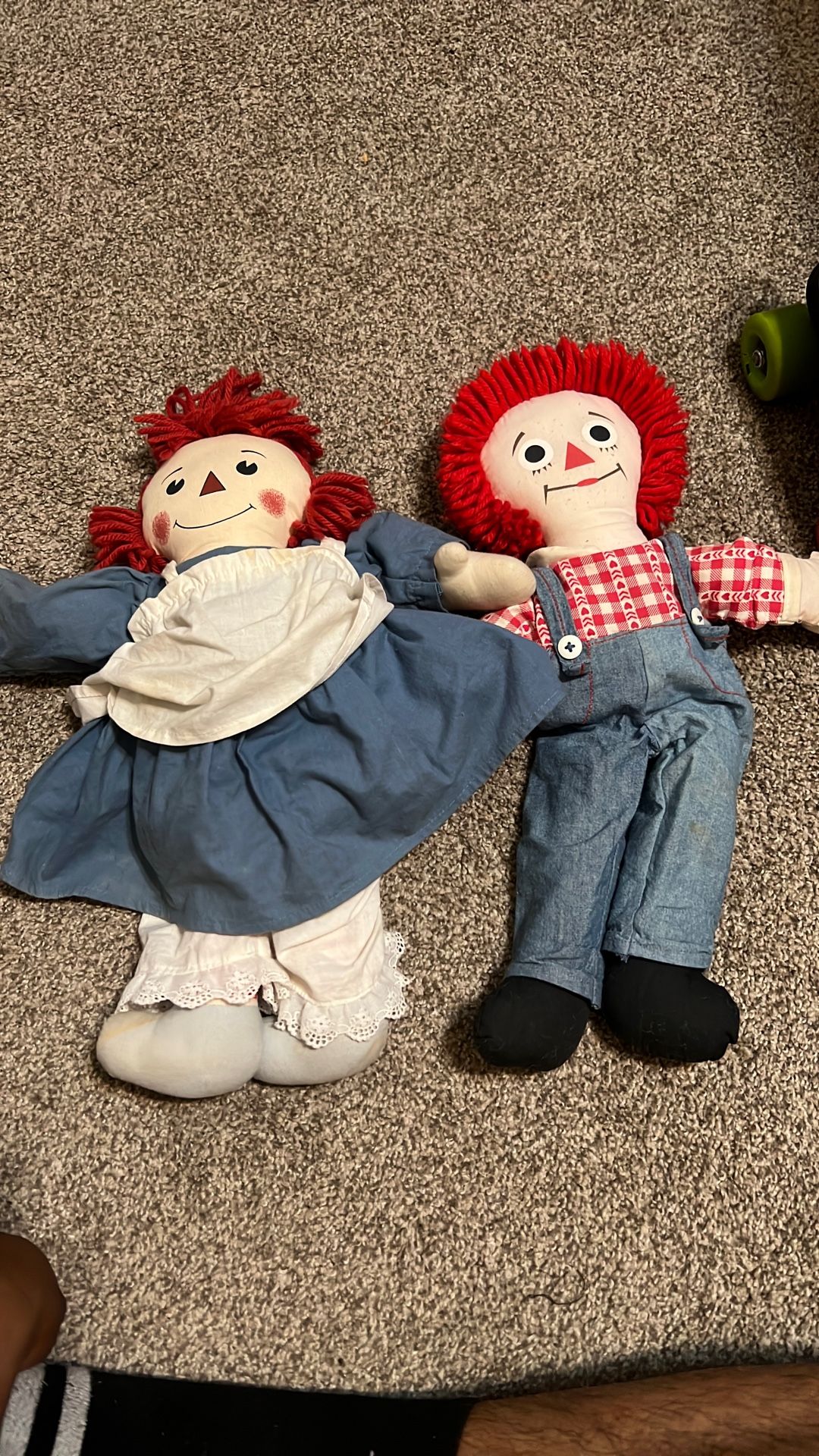 17” Country Raggedy Ann & Andy Doll Applause Denim Dress Overalls