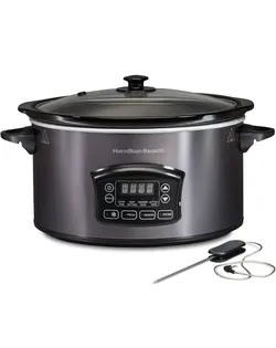 Hamilton Beach 6 qt. Gray Programmable Slow Cooker with Defrost and Temperature Probe  (NEW) (UNOPENED BOX)