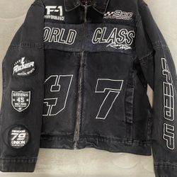 Denim racing jacket 