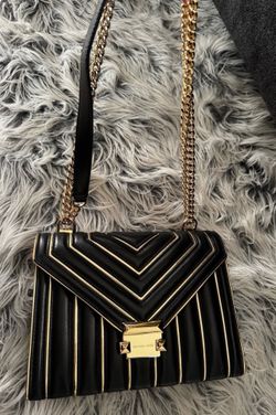 Michael Kors Black Leather Crossbody Purse