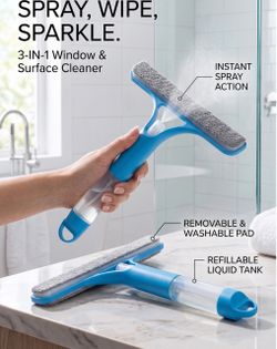 3-in-1 Window & Surface Cleaner Spray Squeegee