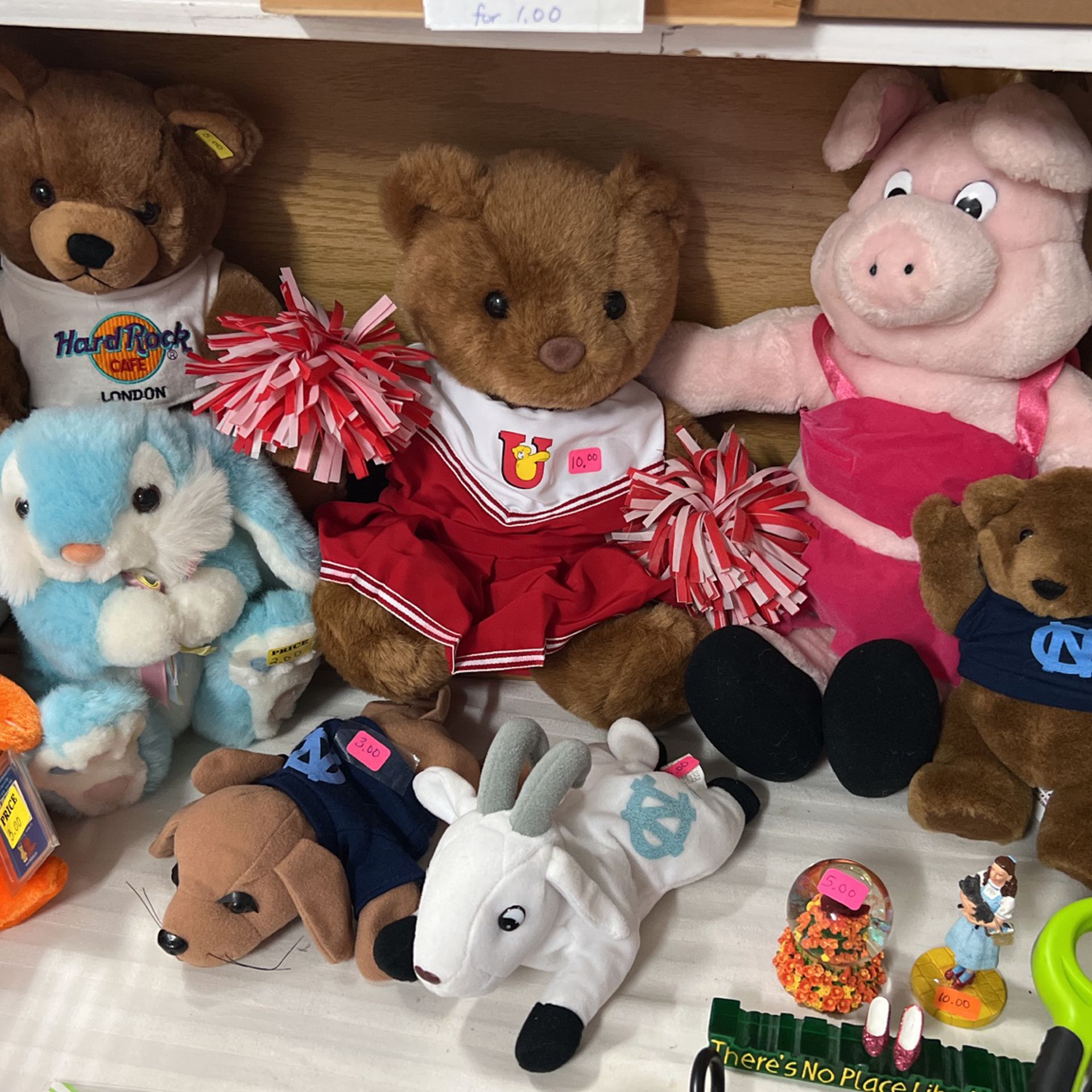 Variety of Stuffed Animals - UNC Tar Heels Beanie Babies 