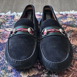 Gucci Horsebit Luxury Black Suede Leather Moccasin Driving Loafer Size G11    Gucci Mens NS Cirano Nylon Loafers Nero Black Leather Dress Shoes 9G US1