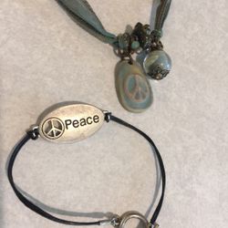 Peace Necklace & Bracelet