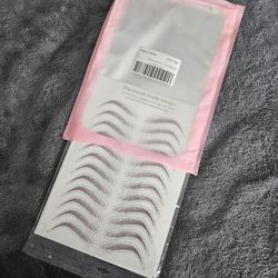 Dark brown Eyebrow Stencil transfer tattoos Temporary