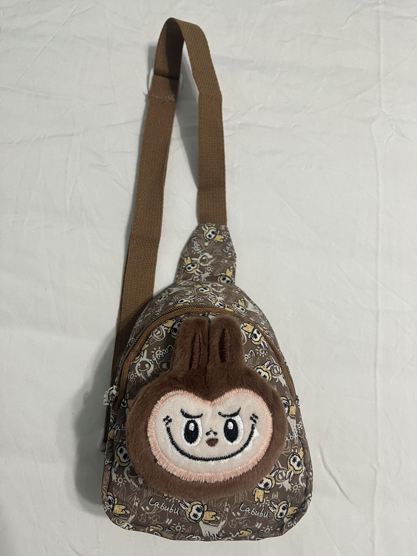 Cute Labubu Crossbody Bag Brown