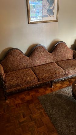 Two piece antique sofa set custom-made
