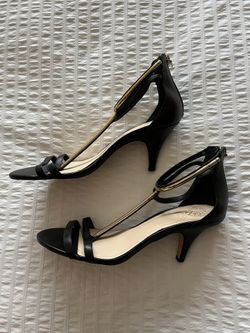 Vince Camuto Heels Shoes Women's Size 9.5 - Black and Gold Metallic