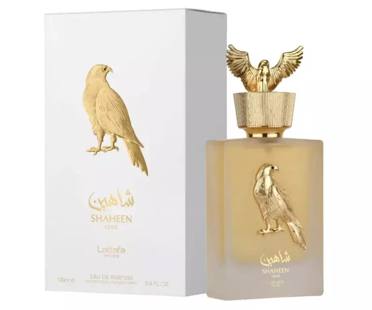 Lattafa Perfumes Shaheen Gold for Unisex Eau De Parfum Spray, 3.4 Ounce