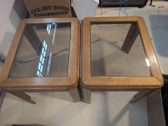 Vintage Glass Side Tables