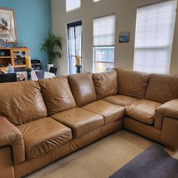 Custom Leather Sectional Couch