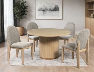 Dining Table + 4 Chair Set / juego de comedor de 5 piezas