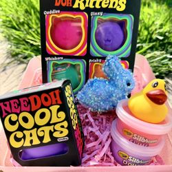 NeeDoh Cool Cats And Kittens 4 Pack Basket