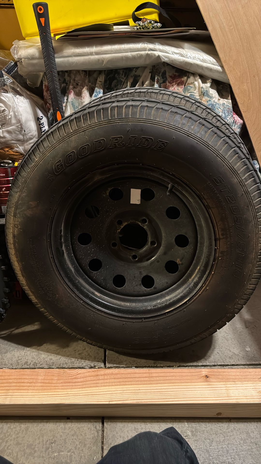 Trailer Tire ST205/75/D15 Camper RV Toy Hauler 5 On 4.5 Spare Overland Desert Dirt Bike RZR