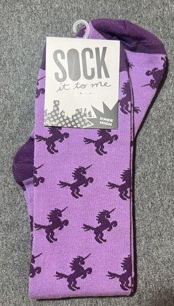 NIB Sock It To Me Unicorn Women's Knee High Socks One Size Fits Most