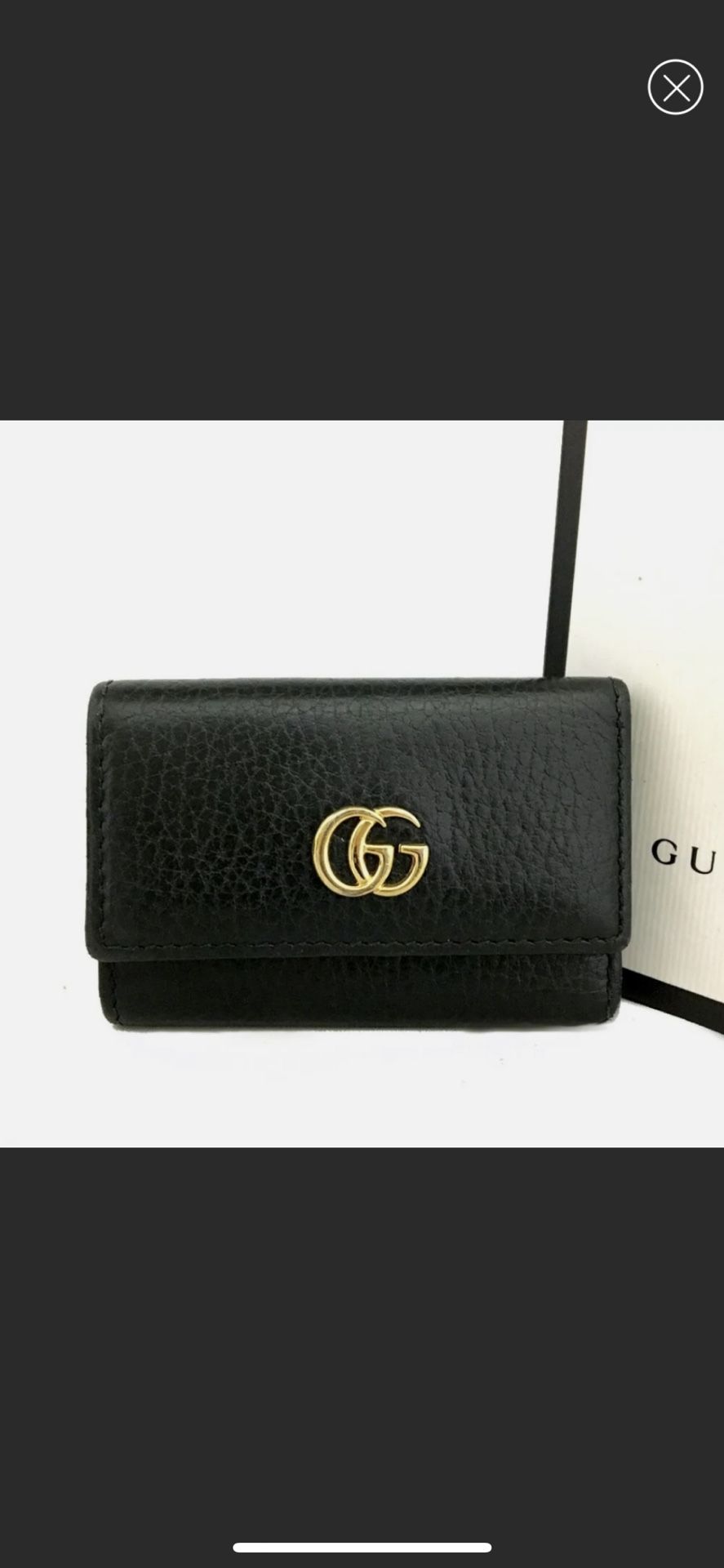 GUCCI MARMONT GG LOGO BLACK KEY CASE