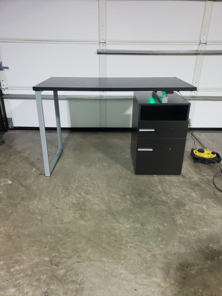 Brand New 48"  Computer Desk With Drawers And LED Lights