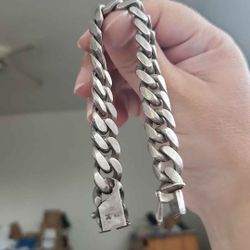 VERY HEAVY Vintage Sterling Silver Cuban Chain 3OZ