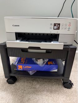 Canon PIXMA TS6420a All-in-One Printer + Rolling Stand + XL Color Ink + Paper – Complete Bundle!