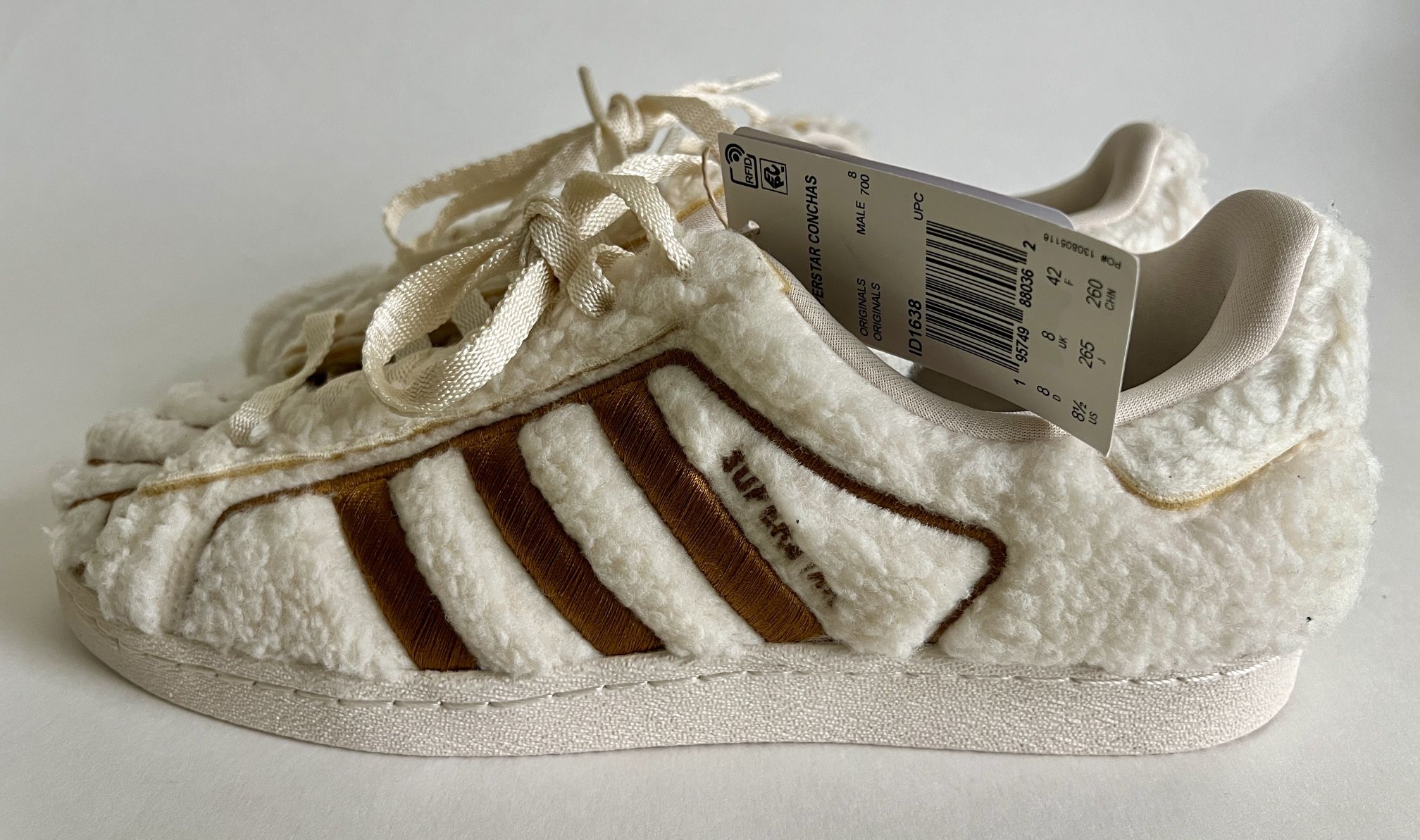 Adidas Superstar Conchas Shoes Originals Sneakers Wonder White ID1638 US 8.5