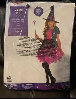 Sparkle Witch Toddler Halloween Costume Size 3-4
