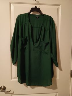 Torrid Harper Georgette 3/4 Sleeve Tunic 