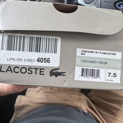 Lacoste® Men's 7.5 M Concours™ Loafers in Black Leather New