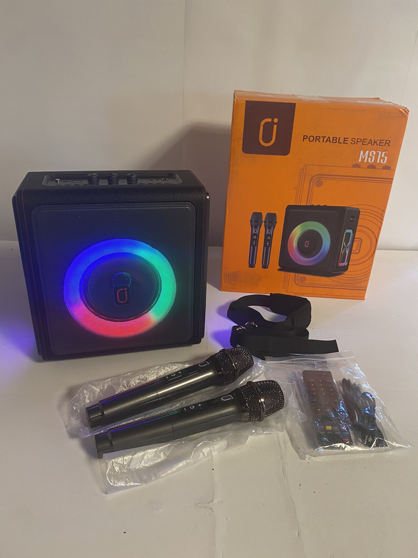 Karaoke Machine for Adults with 2 Wireless Microphones, Portable Bluetooth 5.3 Karaoke Speaker with Upgraded Subwoofer, PA System with Echo Adjustment