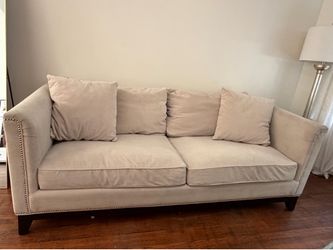 Light beige microfiber couch