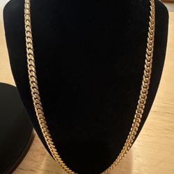 14K Solid Gold Cuban Link Chain 112gr 7.5mm 24”