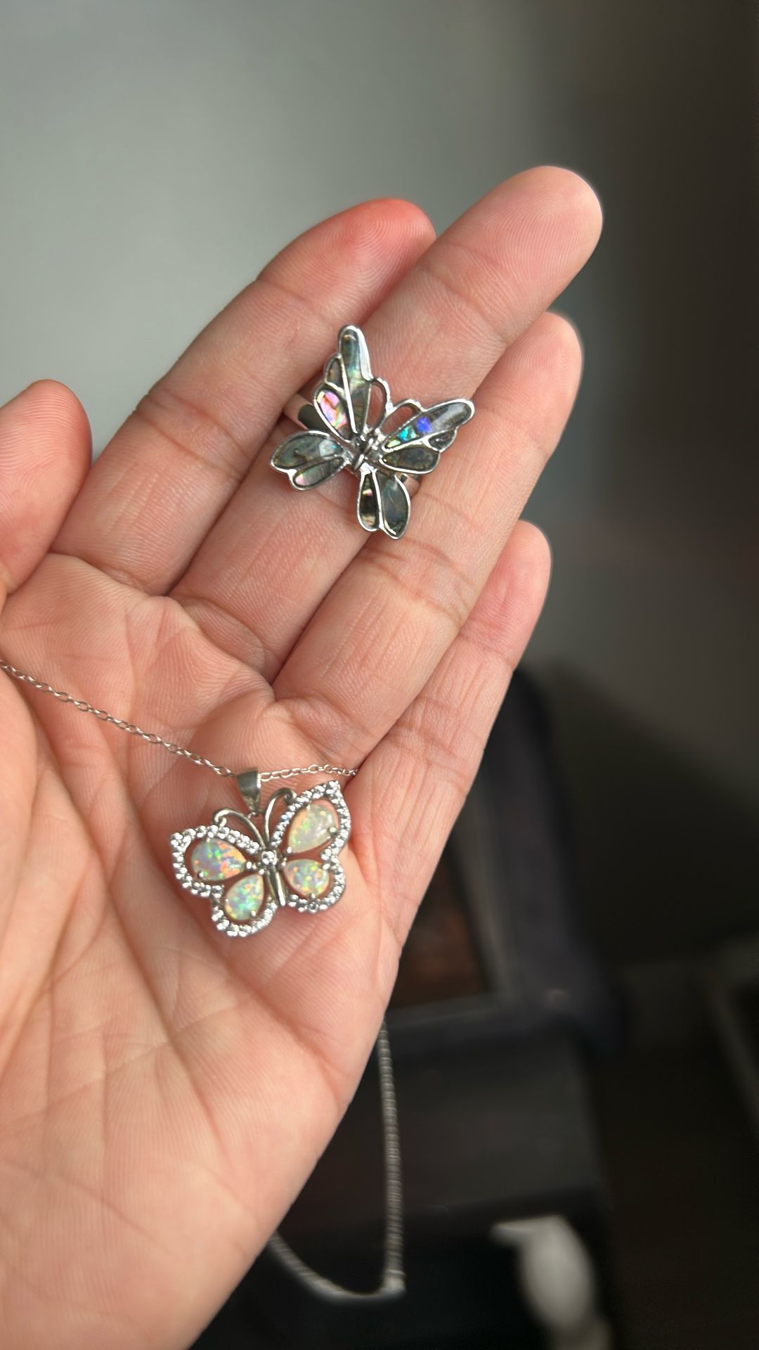 Butterfly Ring And Necklace