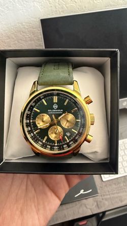 Goldenhour Chronograph Watch Green & Gold