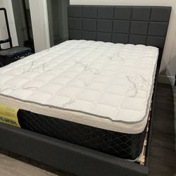 Bed Frame Full Size With Mattress 