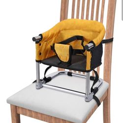 Toogel Booster Seat for Dining Table: Portable Toddler Booster Chair with Safety Buckle and Height Adjustable